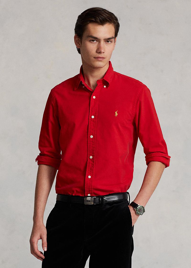 ポロ ラルフ ローレン シャツ メンズ 赤 Lunar New Year クラシック フィット Oxford ZOGVP3962